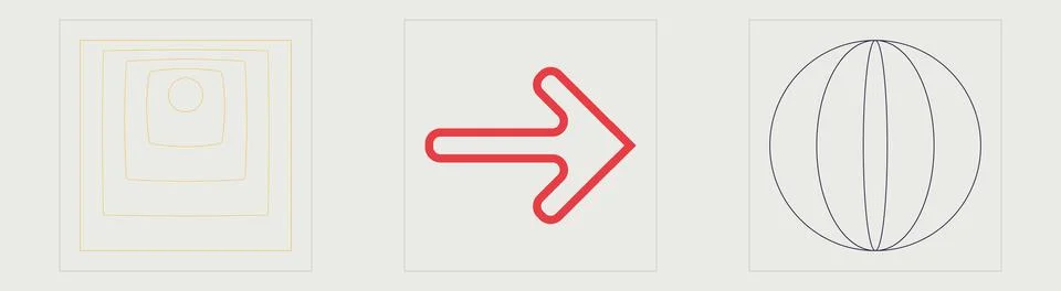 Set of Y2K style vectors of objects. Trendy geometric postmodern figures 库存插图