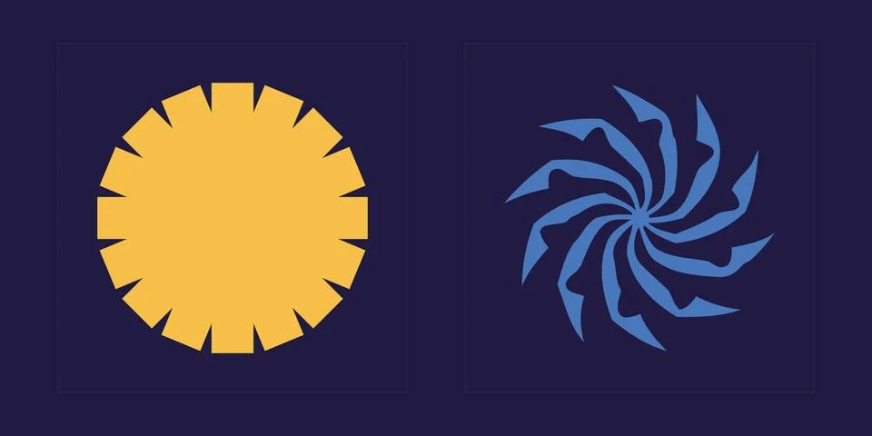 Set of Y2K style vectors of objects. Trendy geometric postmodern figures. Flat 스톡 일러스트