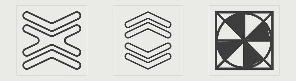 Set of Y2K style vectors of objects. Trendy geometric postmodern figures Stock Illustration