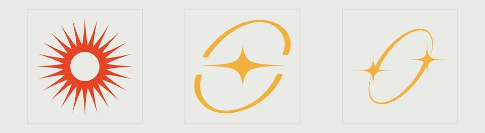 Set of Y2K style vectors of objects. Trendy geometric postmodern figures. For 스톡 일러스트