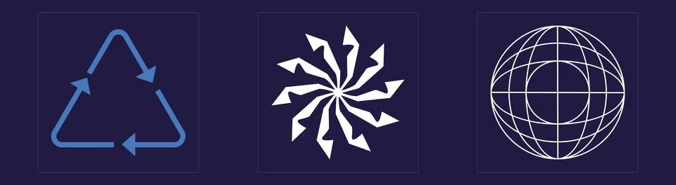 Set of Y2K style vectors of objects. Brutalism star and flower shapes. Flat Stock Illustration