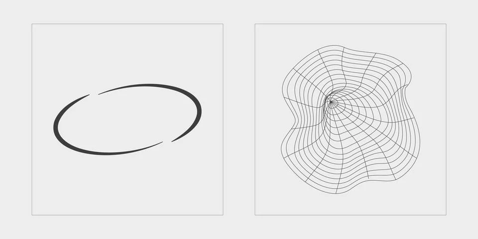 Set of Y2K style vectors of objects. Brutalism star and flower shapes. Modern Stock Illustration