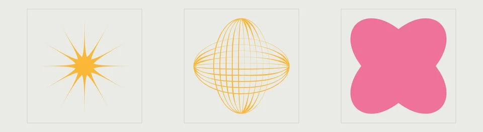 Set of Y2K style vectors of objects. Large set of retro objects for design Stock Illustration