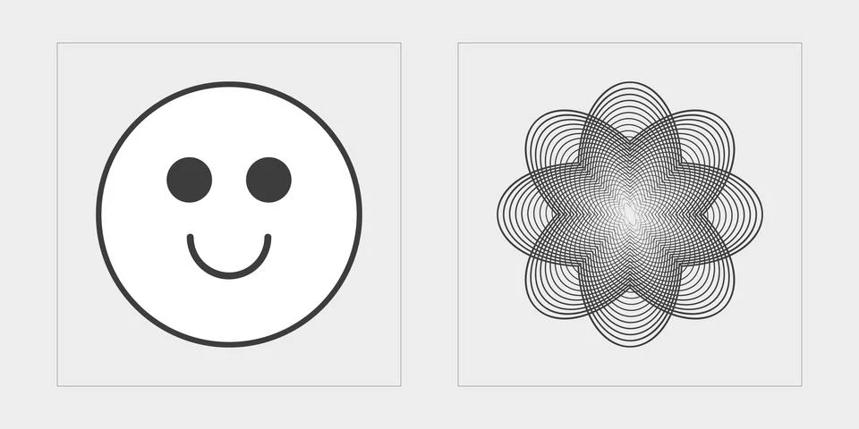 Set of Y2K style vectors of objects. Trendy geometric postmodern figures Stock Illustration