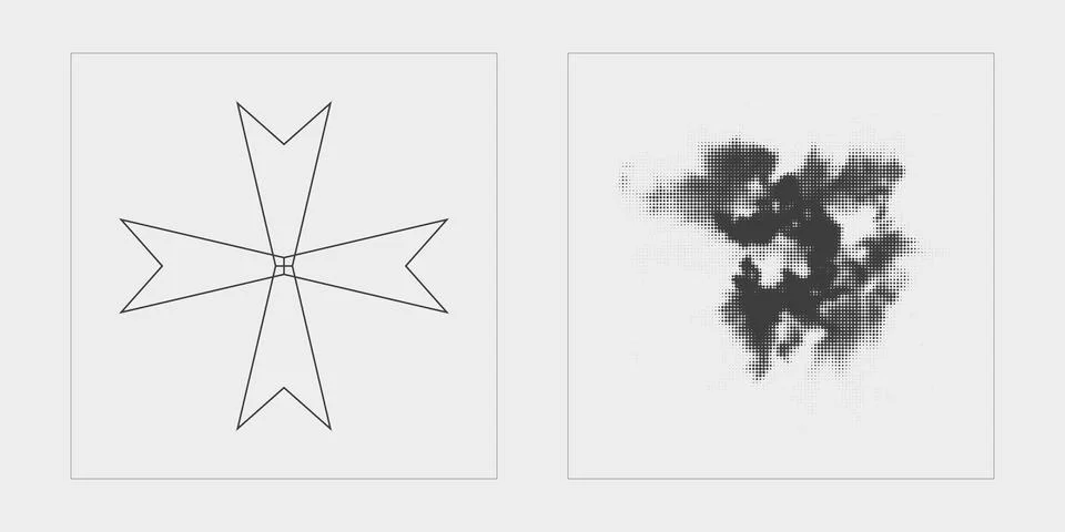 Set of Y2K style vectors of objects. Trendy geometric postmodern figures. For Stock Illustration