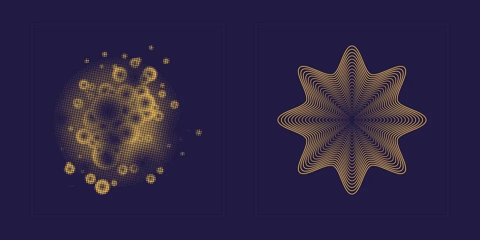 Set of Y2K style vectors of objects. Trendy geometric postmodern figures 库存插图