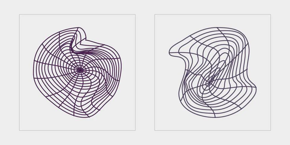 Set of Y2K style vectors of objects. Extraordinary Graphic Assets. Elements for Stock Illustration