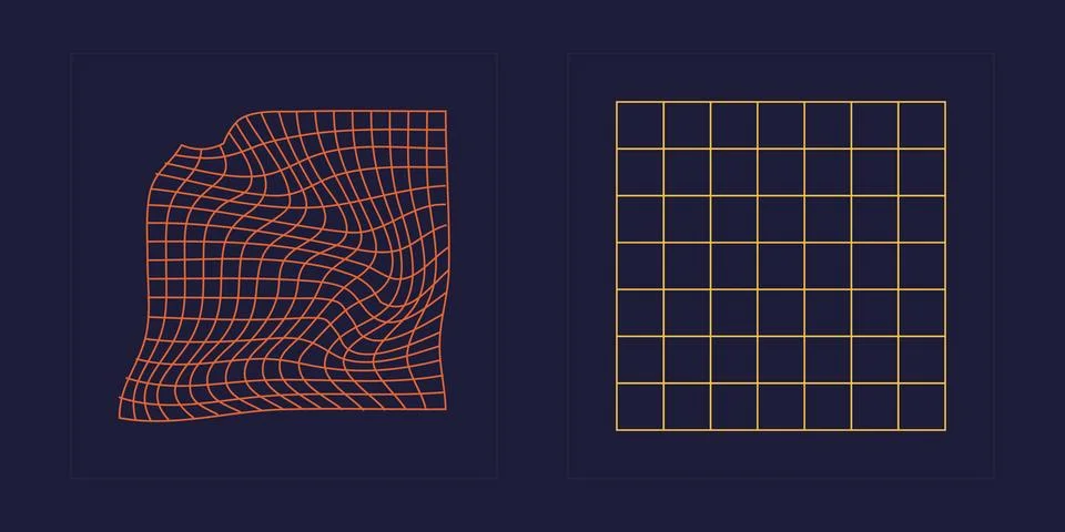 Set of Y2K style vectors of objects. Trendy geometric postmodern figures Stock Illustration