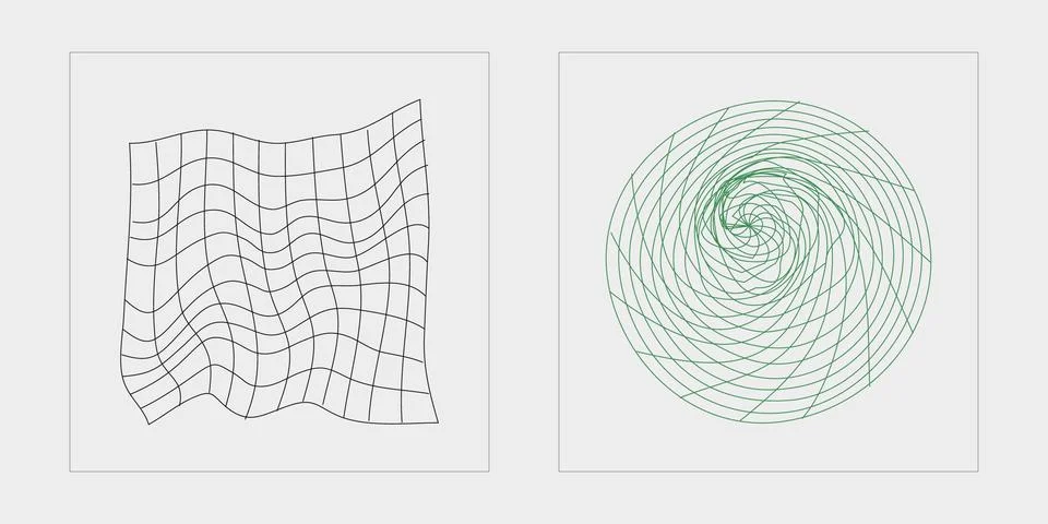 Set of Y2K style vectors of objects. Big collection of abstract graphic Stock Illustration