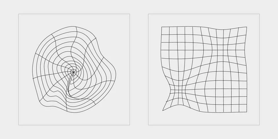 Set of Y2K style vectors of objects. Extraordinary Graphic Assets. Elements for Stock Illustration