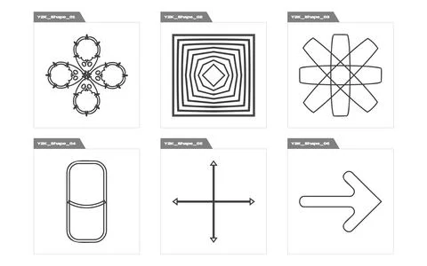 Set of Y2K style vectors of objects. Retro futuristic graphic ornaments 库存插图