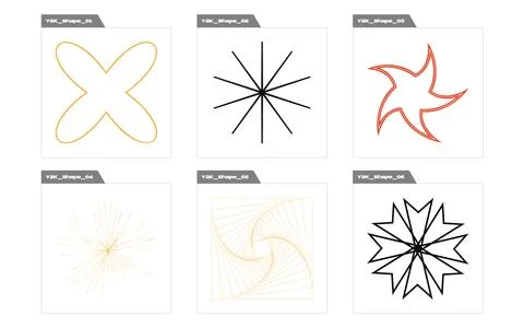 Set of Y2K style vectors of objects. Trendy geometric postmodern figures Stock Illustration