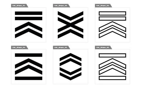 Set of Y2K style vectors of objects. Trendy geometric postmodern figures Stock Illustration