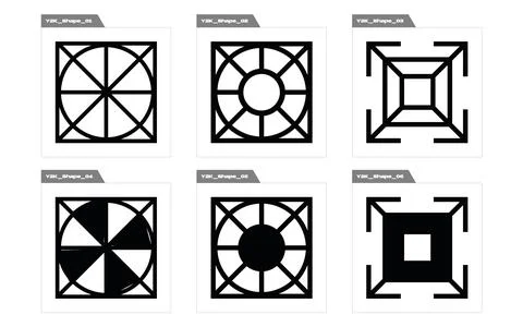 Set of Y2K style vectors of objects. Retro futuristic graphic ornaments. Flat Illustrazione stock