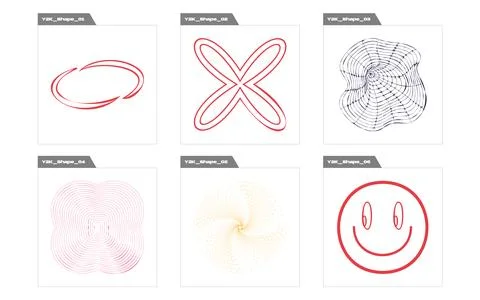 Set of Y2K style vectors of objects. Big collection of abstract graphic Stock Illustration