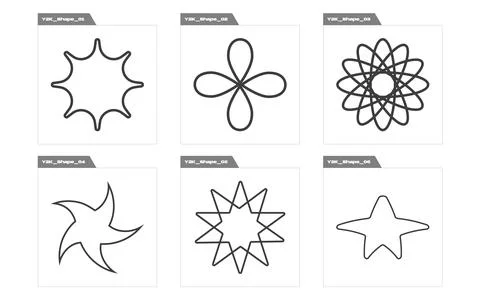 Set of Y2K style vectors of objects. Trendy geometric postmodern figures. For 스톡 일러스트