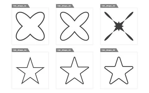 Set of Y2K style vectors of objects. Trendy geometric postmodern figures. For Stock Illustration