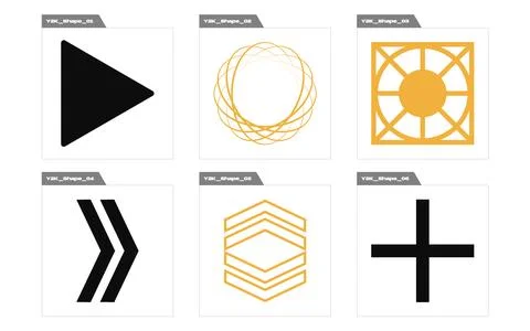 Set of Y2K style vectors of objects. Trendy geometric postmodern figures Stock Illustration