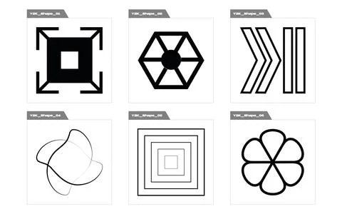 Set of Y2K style vectors of objects. Extraordinary Graphic Assets. Templates for Stock Illustration