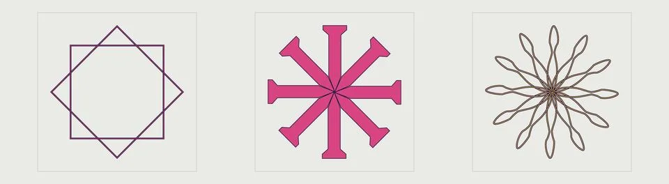 Set of Y2K style vectors of objects. Brutalism star and flower shapes. Cyberpunk Illustrazione stock
