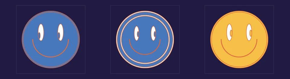 Set of Y2K style vectors of objects. Trendy geometric postmodern figures. Flat Illustrazione stock