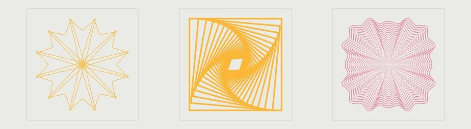 Set of Y2K style vectors of objects. Trendy geometric postmodern figures 스톡 일러스트