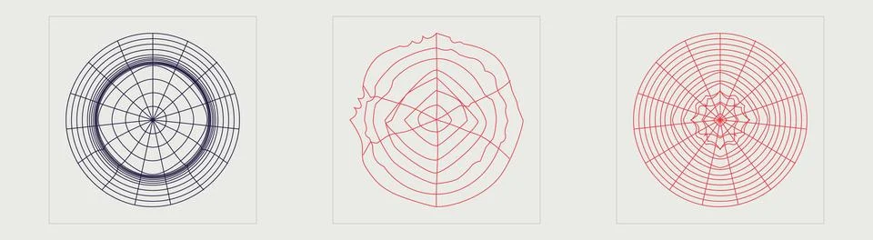 Set of Y2K style vectors of objects. Trendy geometric postmodern figures. Modern 库存插图