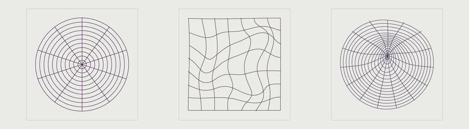 Set of Y2K style vectors of objects. Big collection of abstract graphic Stock Illustration