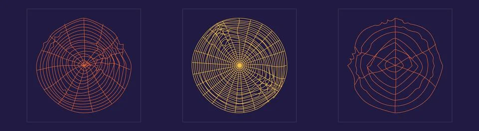 Set of Y2K style vectors of objects. Brutalism star and flower shapes. Elements Stock Illustration