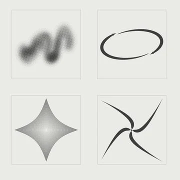 Set of Y2K style vectors of objects. Extraordinary Graphic Assets. Flat 스톡 일러스트