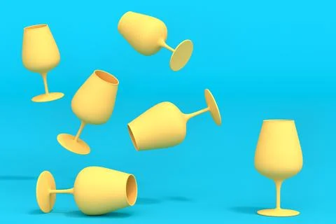 Set of yellow glasses of fresh draft beer on a green monochrome background. Stock Illustration