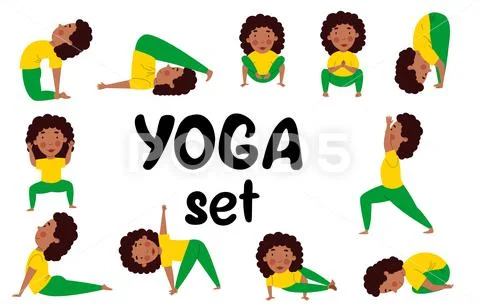 Yoga PNG Clipart, Black Yoga illustrations, yoga poses, afro workout g –  MUJKA CLIPARTS
