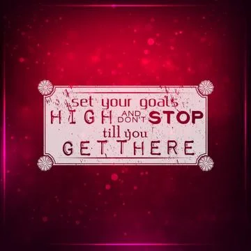 Set your goals high 스톡 일러스트
