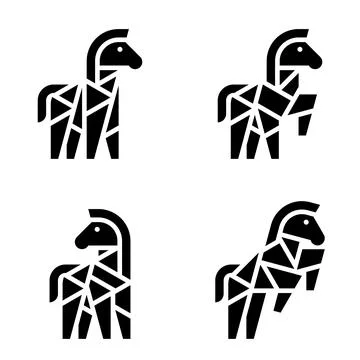 Set of Zebra logo Stock Illustration