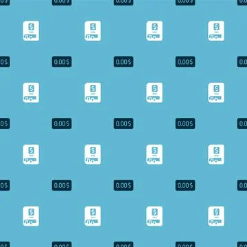 Set Zero cost and Financial book on seamless pattern. Vector Stock Illustration