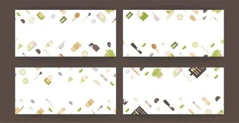 Set of Zero Waste Vector Concept illustration in Minimalism Style, with Reusable Stock Illustration