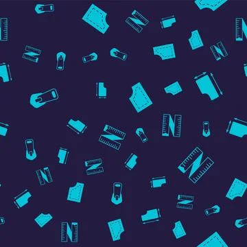 Set Zipper, Sewing pattern, and Tape measure on seamless pattern. Vector イラスト素材