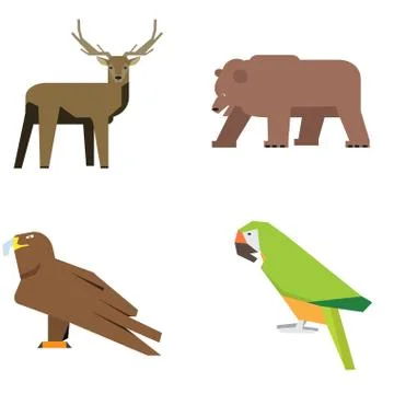 Set of zoo animals イラスト素材