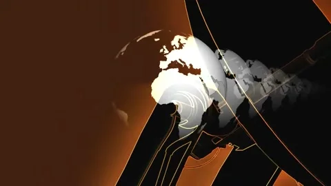 Setallite with globe moving background Stock Footage 255786051