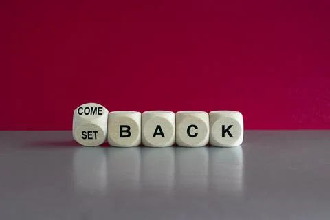Setback or comeback symbol. Stock Photos