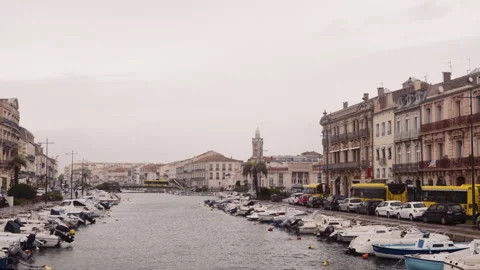 Sete harbor and canal view Stock Footage 240470594