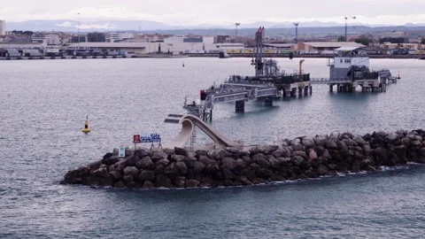 Sete harbor view from ship Stock Footage 240312476