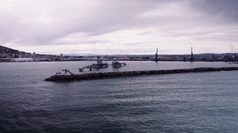 Sete harbor view from ship Stock Footage 240312670