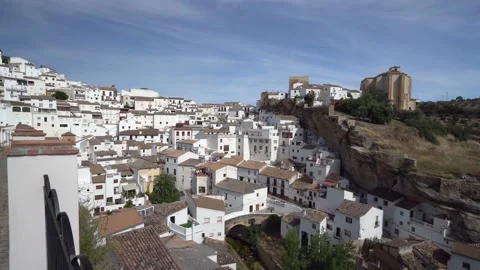 Setenil de las Bodegas, Provice of Cadiz, Andalusia, Spain. Stockbeeldmateriaal 160076958
