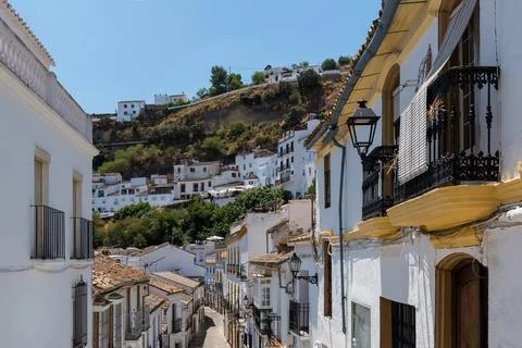 Setenil de las Bodegas, a unique village in Andalusia, Spain. Stock Photos