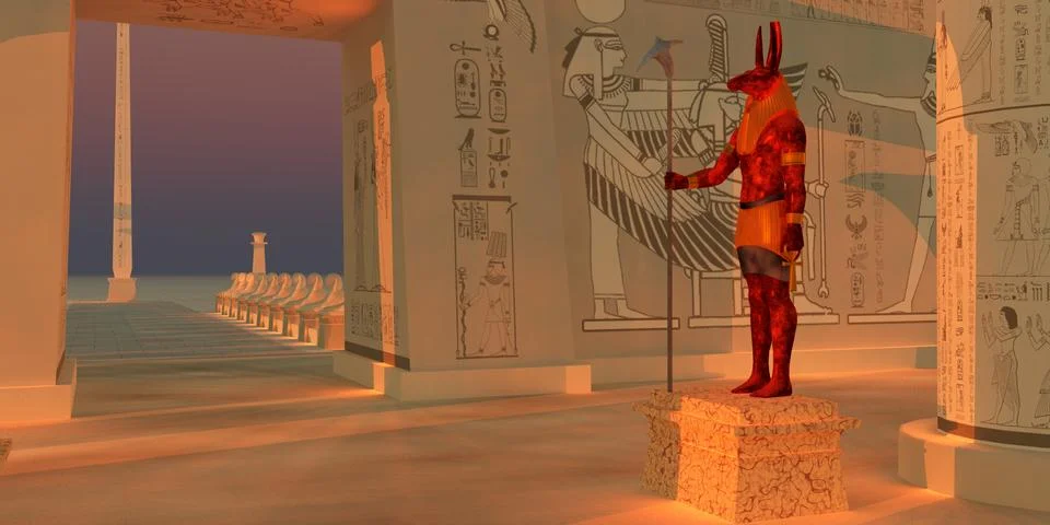 Seth God Statue Stock Illustration