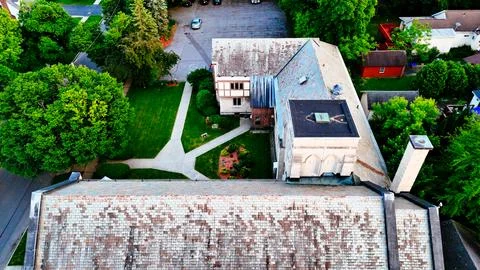 Sets in the Background - St. Stephen Lutheran Church - Syracuse, NY Foto stock