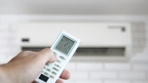 Sets selects temperature of air cooling. Stock Footage 289242140