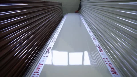 Sets of stacked panels with central panel positioned between Stock Footage 306671091