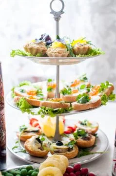 Settees on the plate Stock Photos